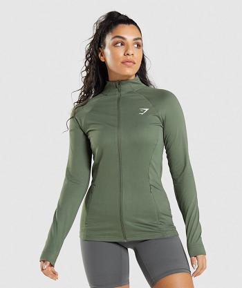 Gymshark Training Ženske Jakne Maslinasto Zelene | HR 3539JPQ